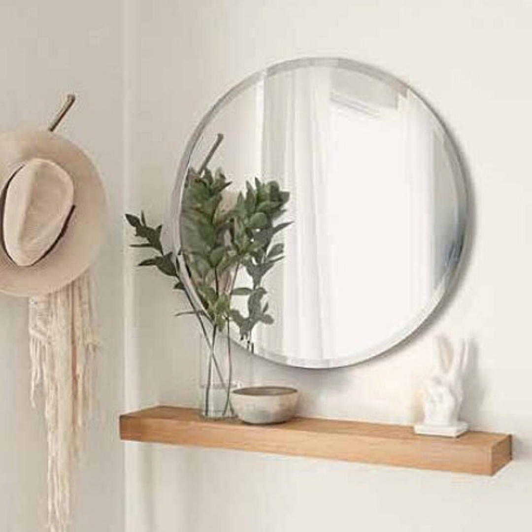 GLOREX 600mm Frameless Round LED Mirror
