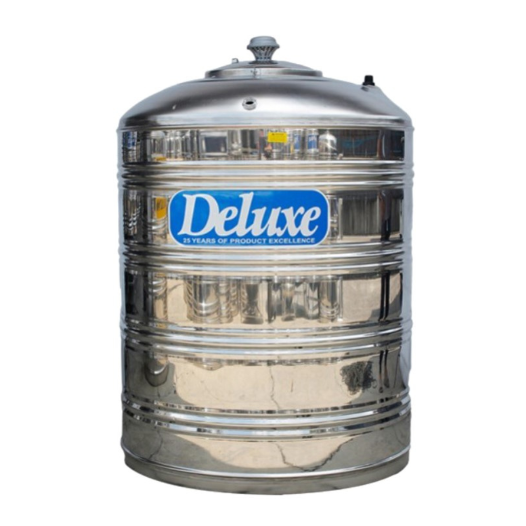 DELUXE 500 Liter Stainless Steel Round Flat Bottom Water Tank Without Stand