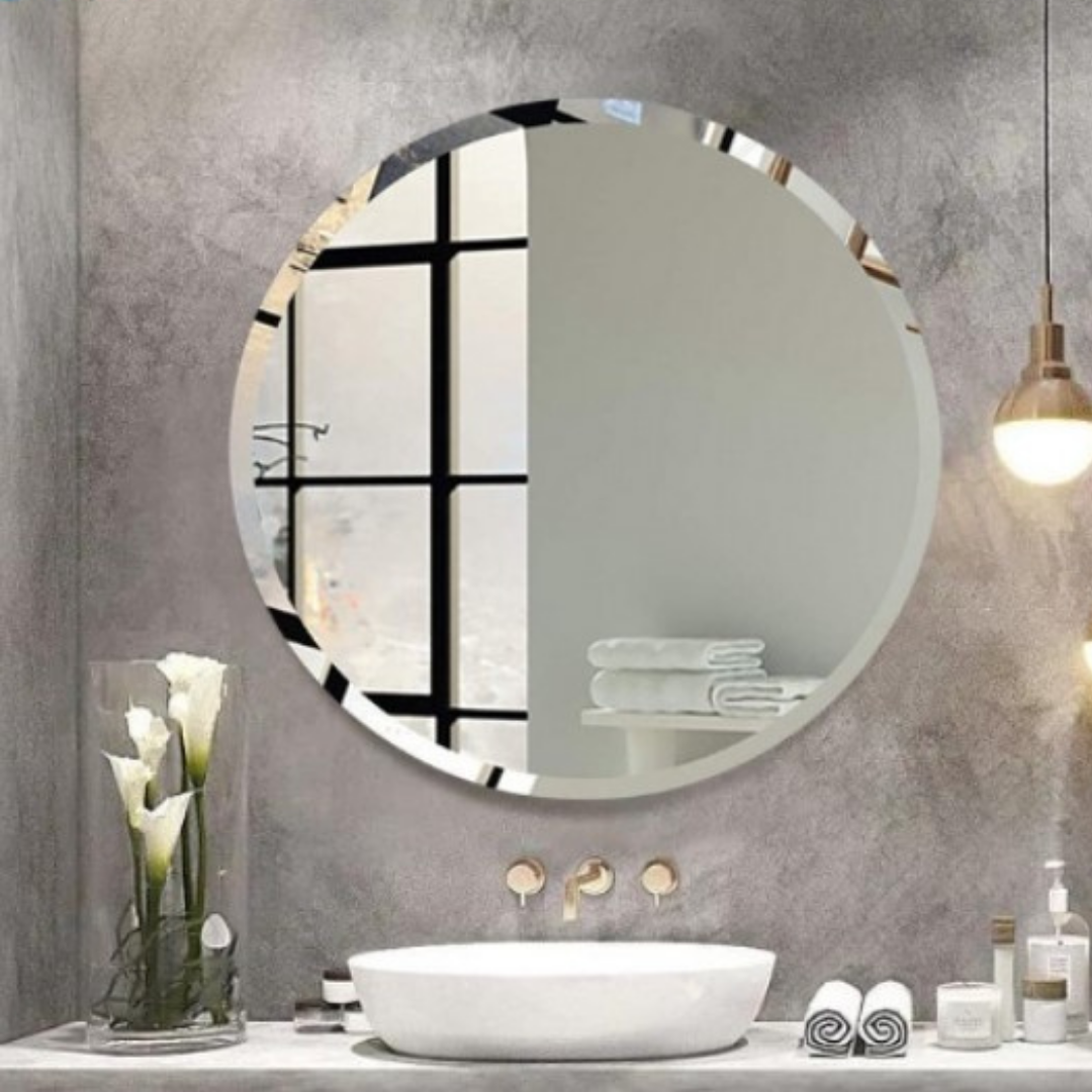 GLOREX 600mm Frameless Round LED Mirror