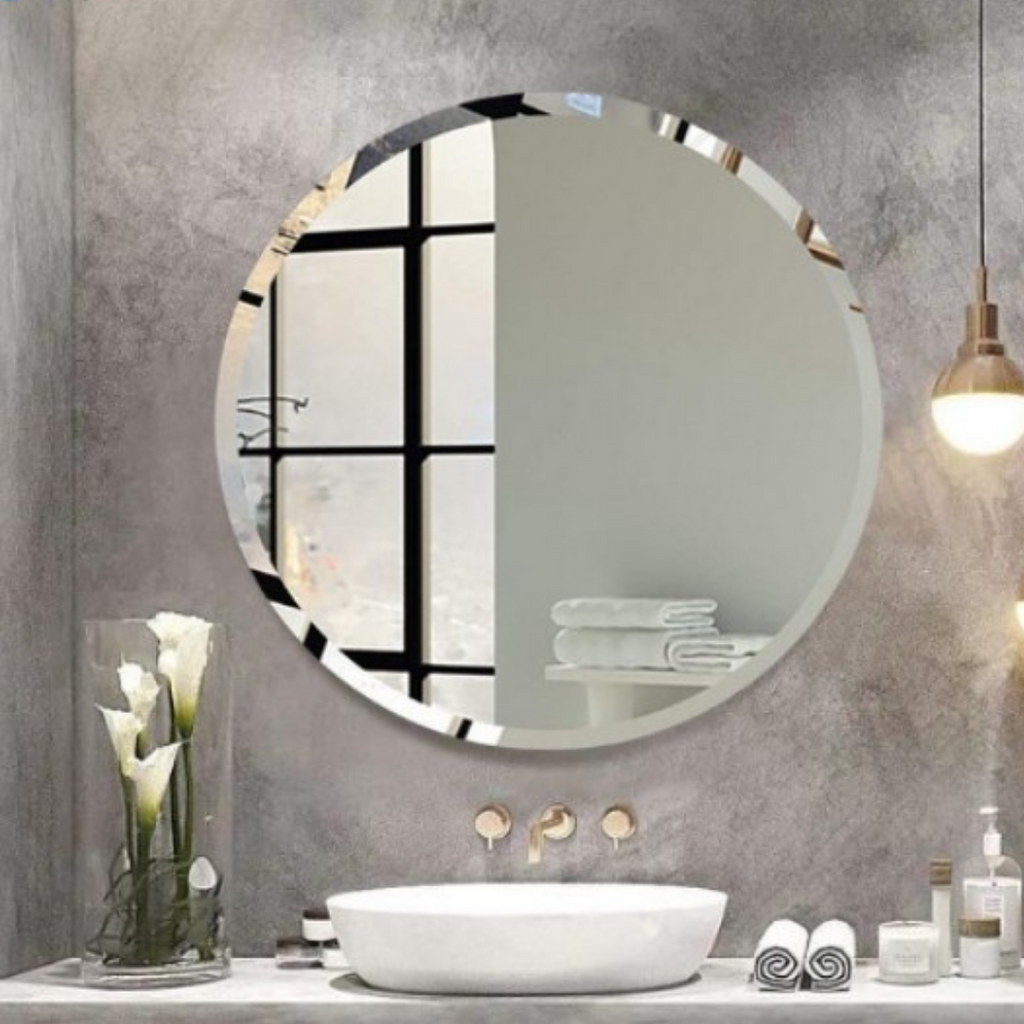 GLOREX 600mm Frameless Round LED Mirror