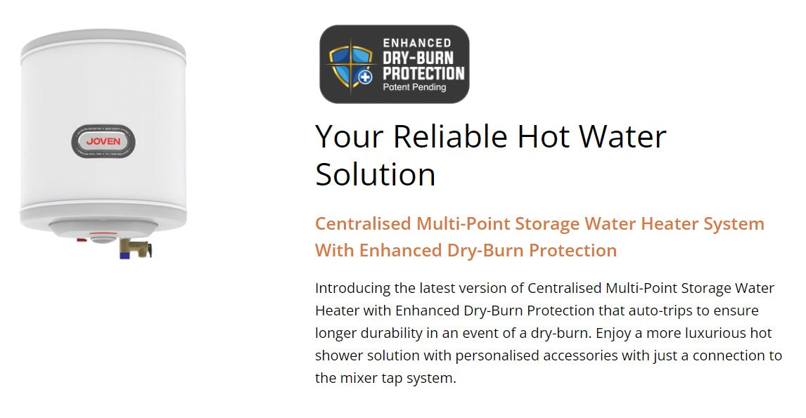 JOVAN 25L Stainless Steel Storage Water Heater
