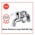 2-way Wall Bib Tap Brass Chrome - Prophex