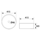 DOCASA White Round Counter Top Wash Basin come with overflow & cap