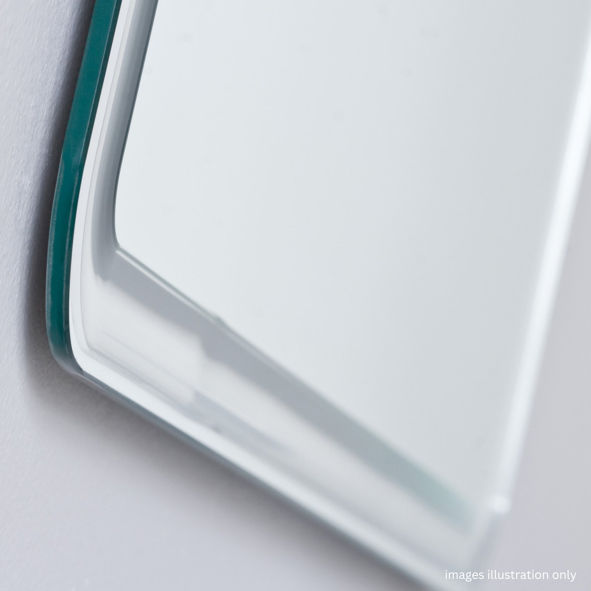 4mm Frameless Mirror - Rectangular Curve Shape
