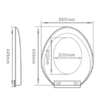 Elongated 365mm Soft-Close Seat & Cover