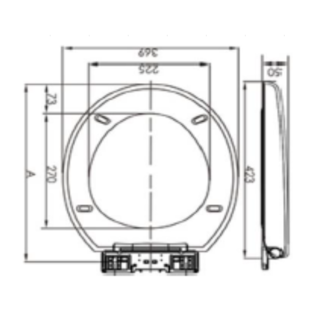 Round 370mm Front Normal Seat & Cover