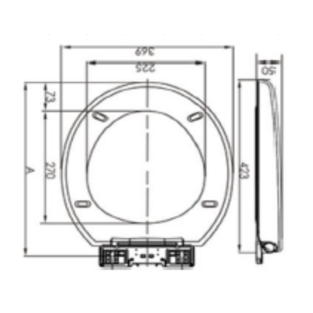 Round 370mm Front Soft-Close Seat & Cover