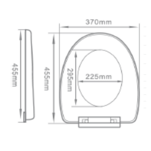 D-Shape 330mm Soft-Close Seat & Cover