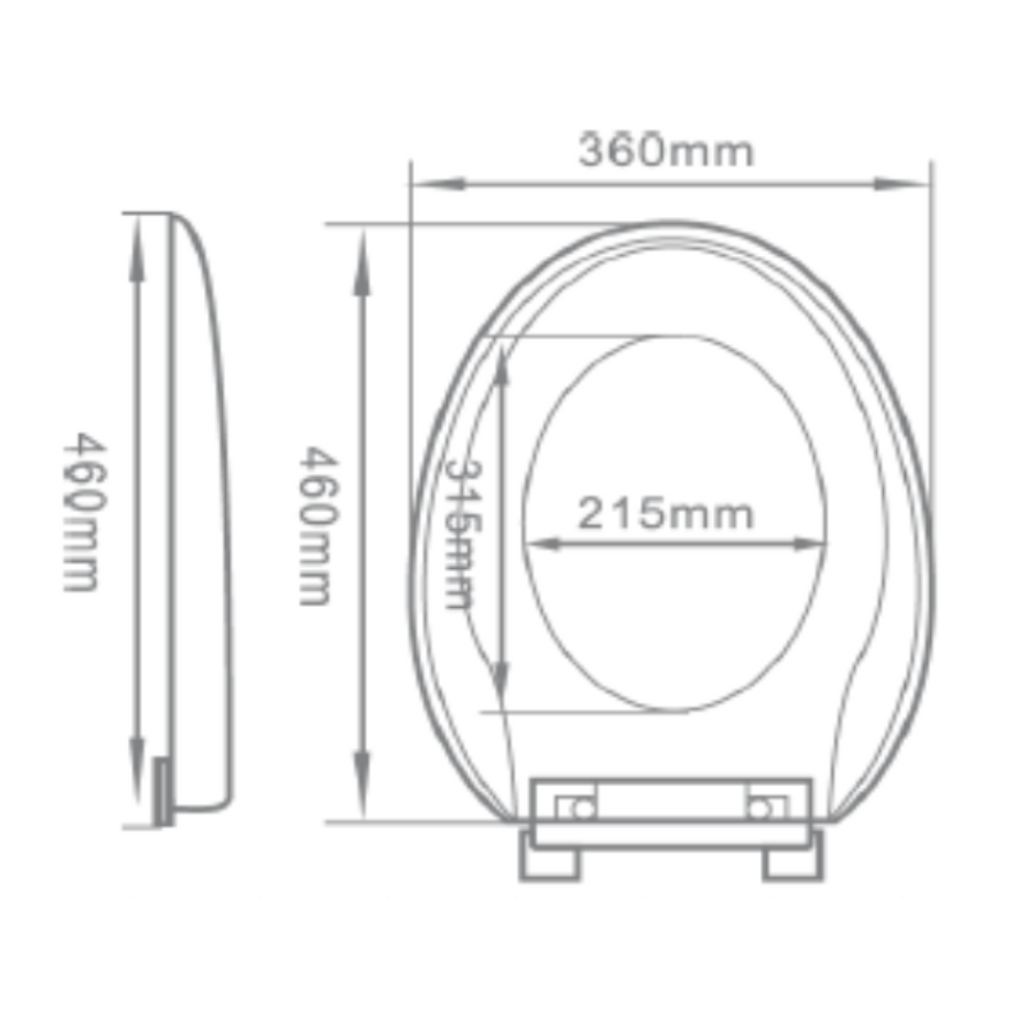 Curve Elongated 360mm Soft-Close Seat & Cover