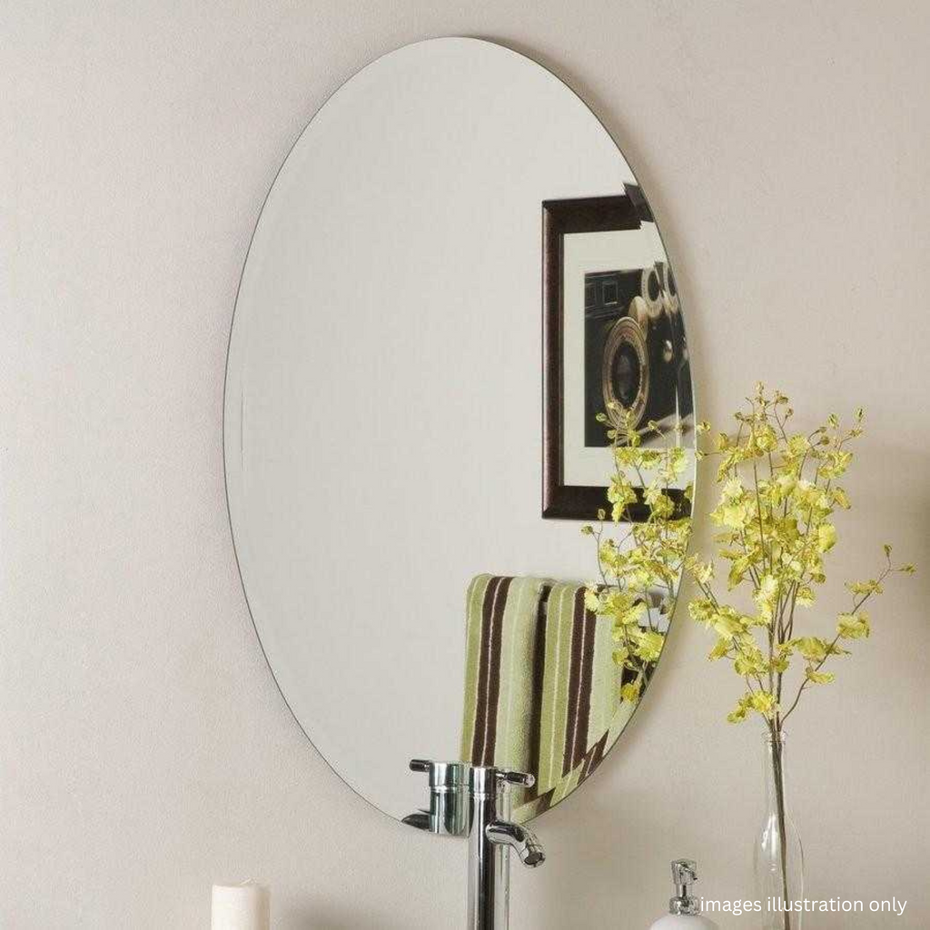 4mm Frameless Mirror - Oval Shape