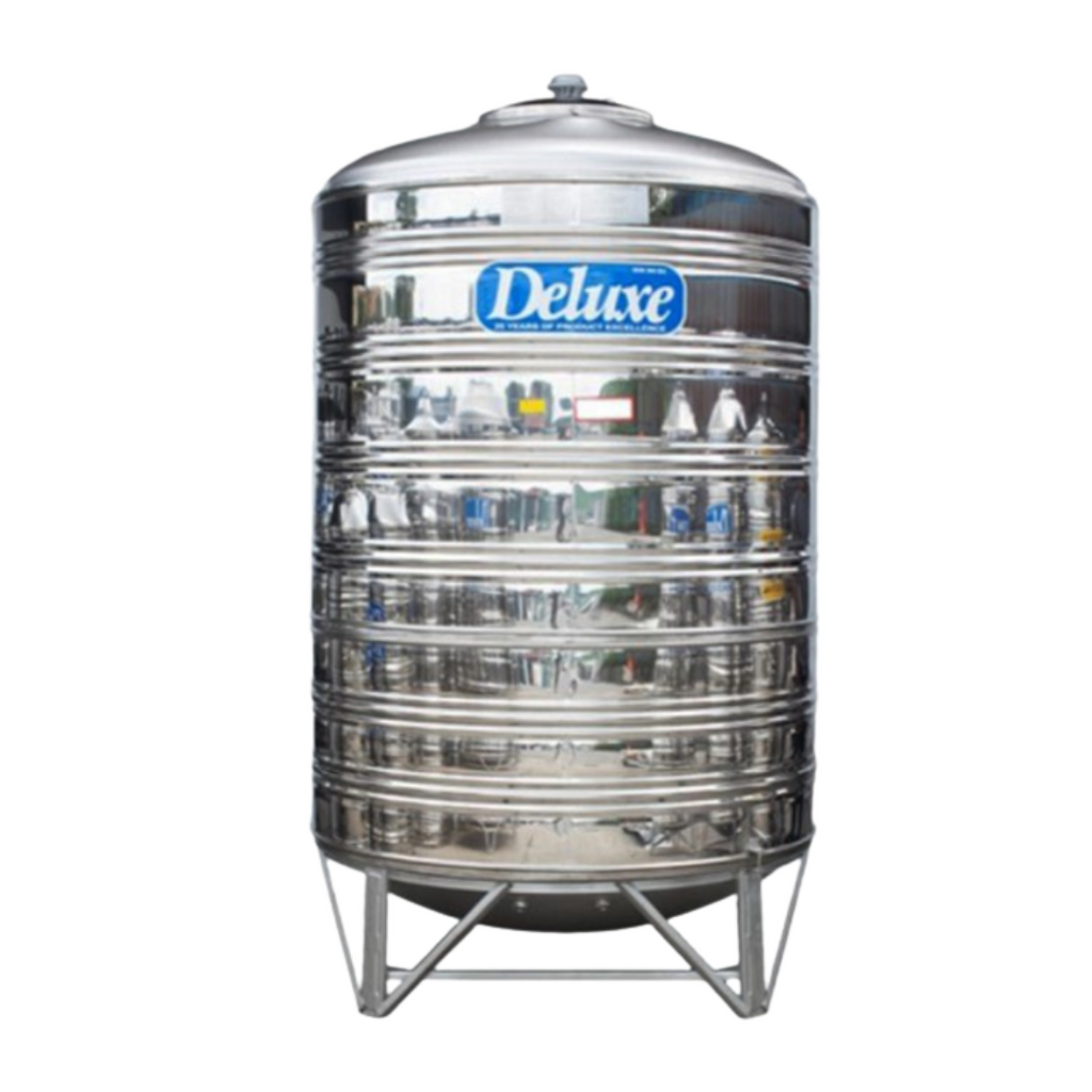 DELUXE 1000 Liter Stainless Steel Round Bottom With Stand Water Tank