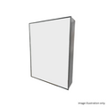 600mm Black Bathroom Mirror Box