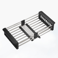 TAPI Black Adjustable Stainless Steel Basket for Kitchen Sink