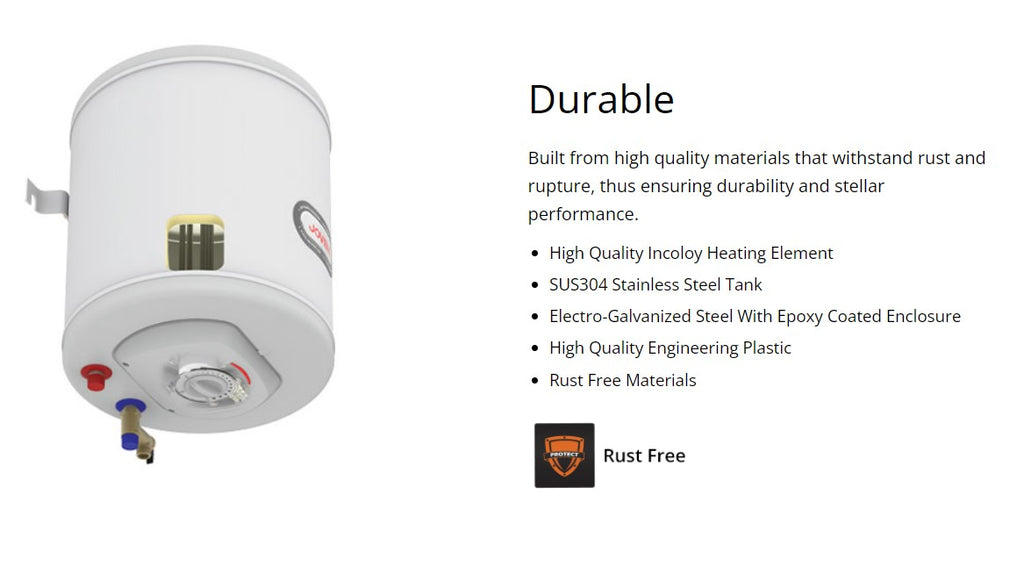 JOVAN 35L Stainless Steel Storage Water Heater
