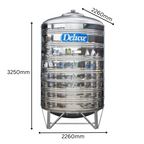 DELUXE 10000 Liter Stainless Steel Round Bottom With Stand Water Tank