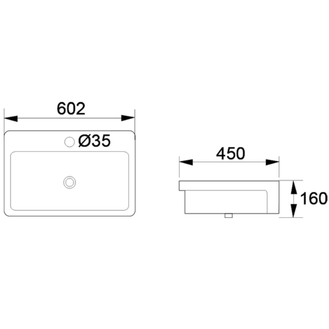 DOCASA White Semi Recessed Wash Basin come with single pre-punched tap hole, overflow & cap