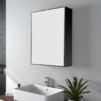 600mm Black Bathroom Mirror Box