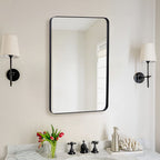 TAPI 630mm Black Square Frame Mirror