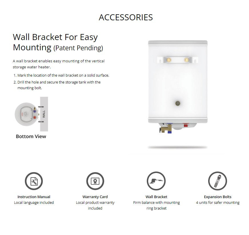 JOVAN 35L Stainless Steel Storage Water Heater