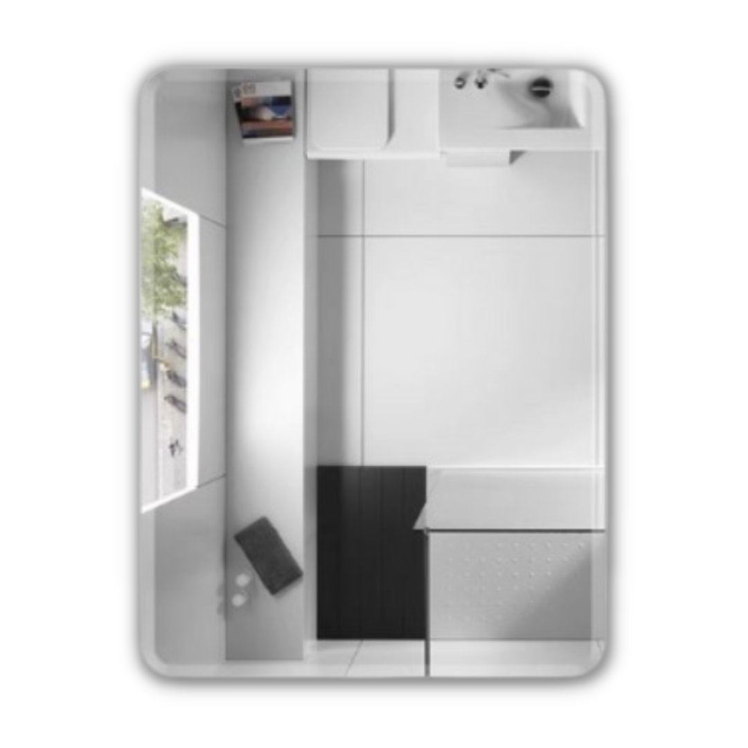 GLOREX 800mm Frameless Rectangular LED Mirror