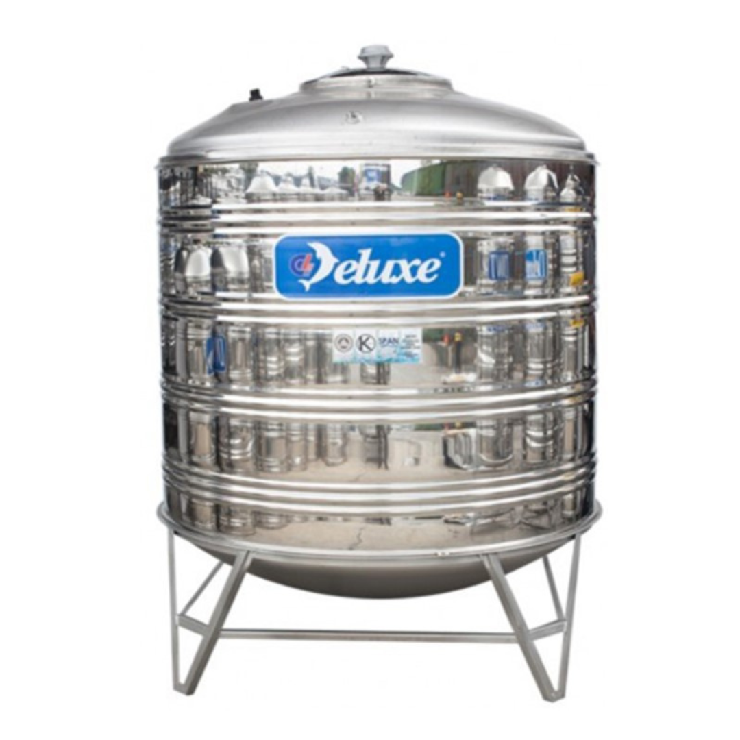 DELUXE 2000 Liter Stainless Steel Round Bottom With Stand Water Tank