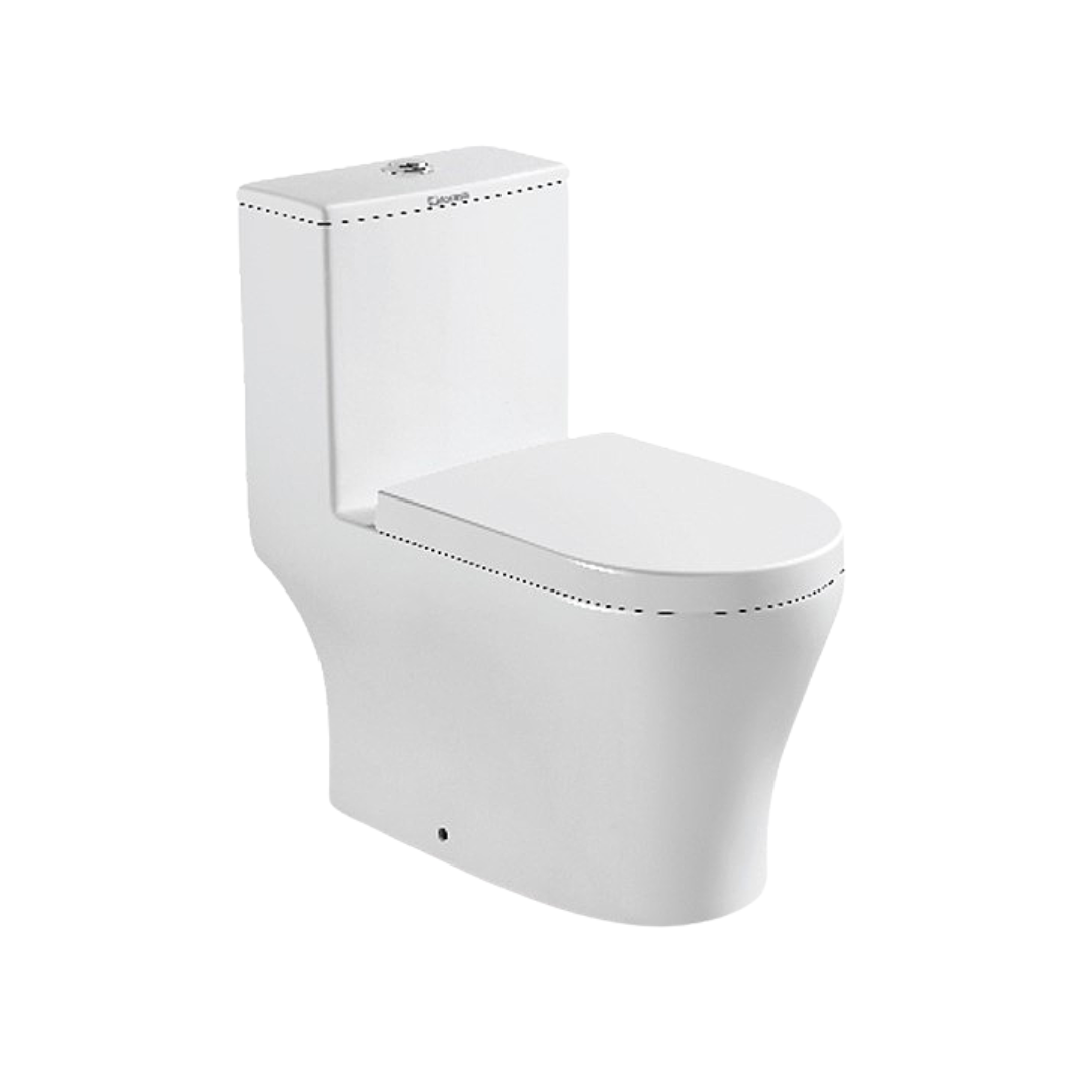 DOCASA White One Piece Washdown Water Closet