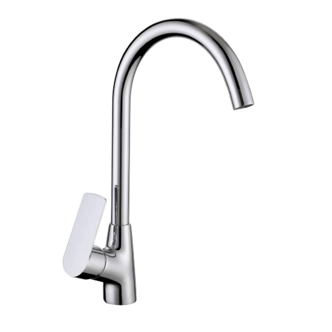 ALFRED VICTORIA 360mm Chrome Single Lever Sink Mixer with Swivel Spout