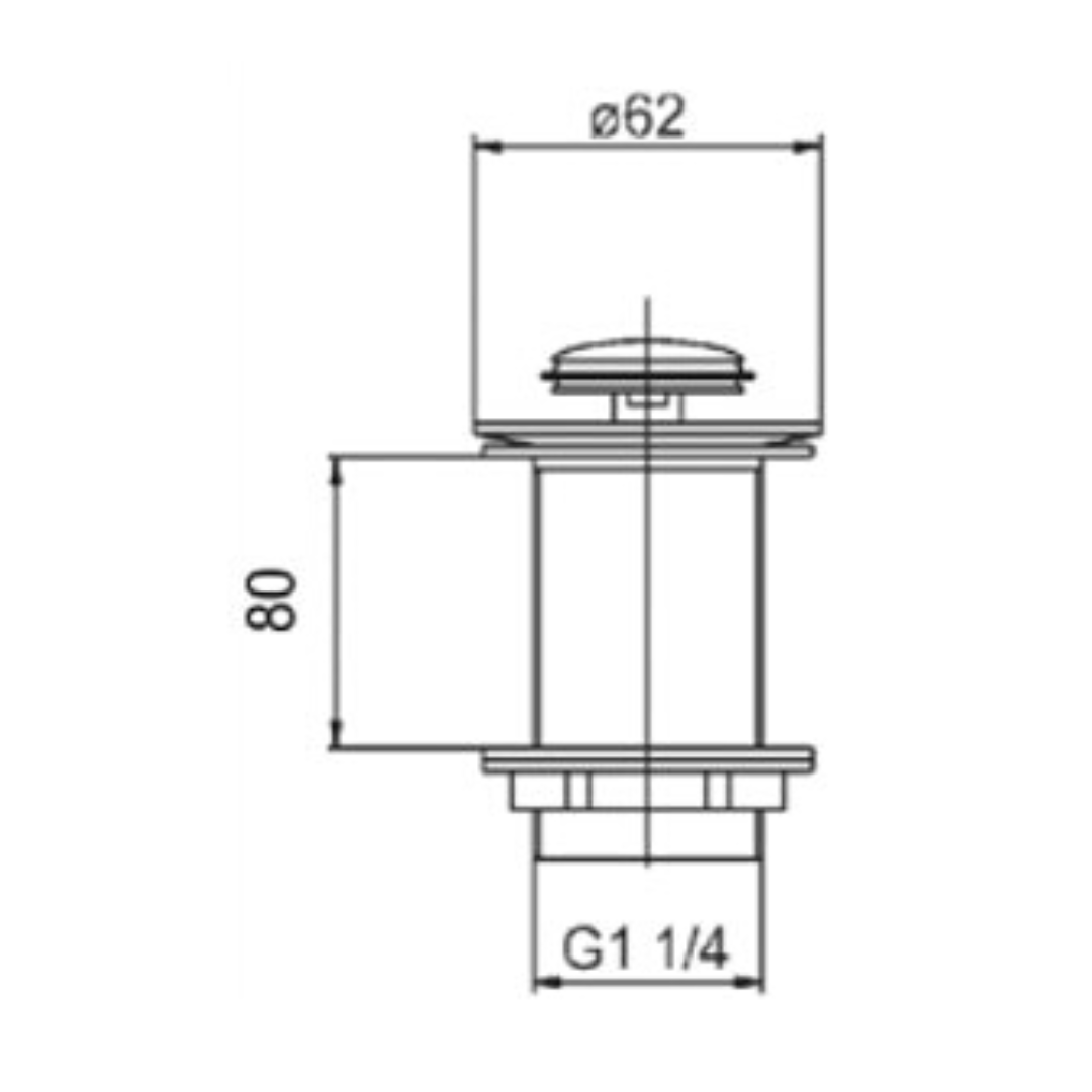 ALFRED VICTORIA Popup Waste Strainer (1 1/4")