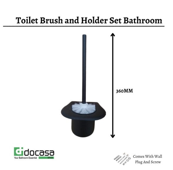 DOCASA Matt Black Stainless Steel Towel Rack/ Bathroom Storage Hardware