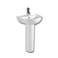 DOCASA 840mm Pedestal Basin single Pre-punched Tap Hole c/w Overflow