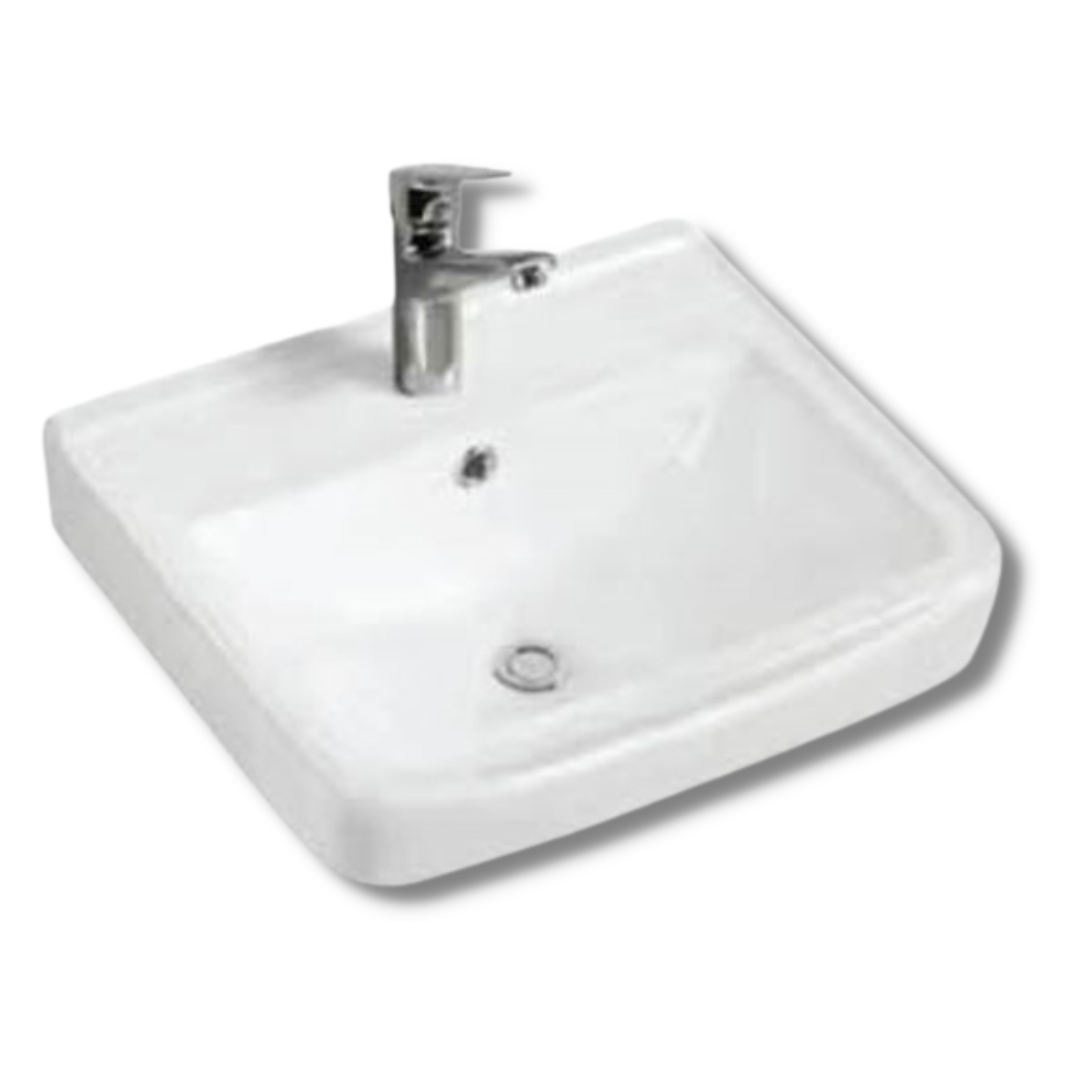 DOCASA Wall Hung Wash Basin come with single pre-punched tap hole, overflow & cap