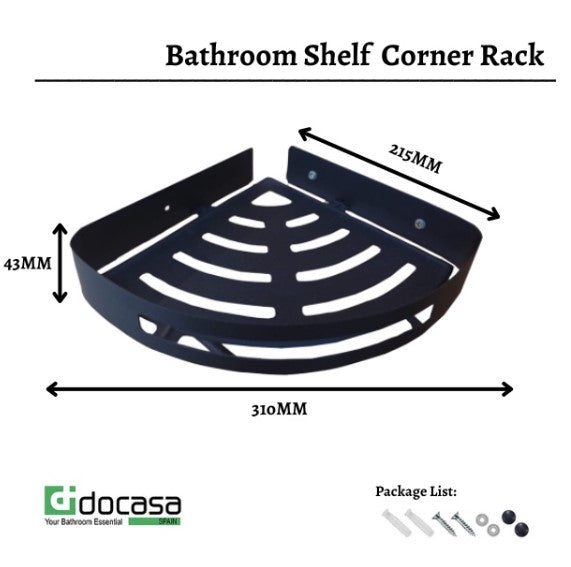DOCASA Matt Black Stainless Steel Towel Rack/ Bathroom Storage Hardware