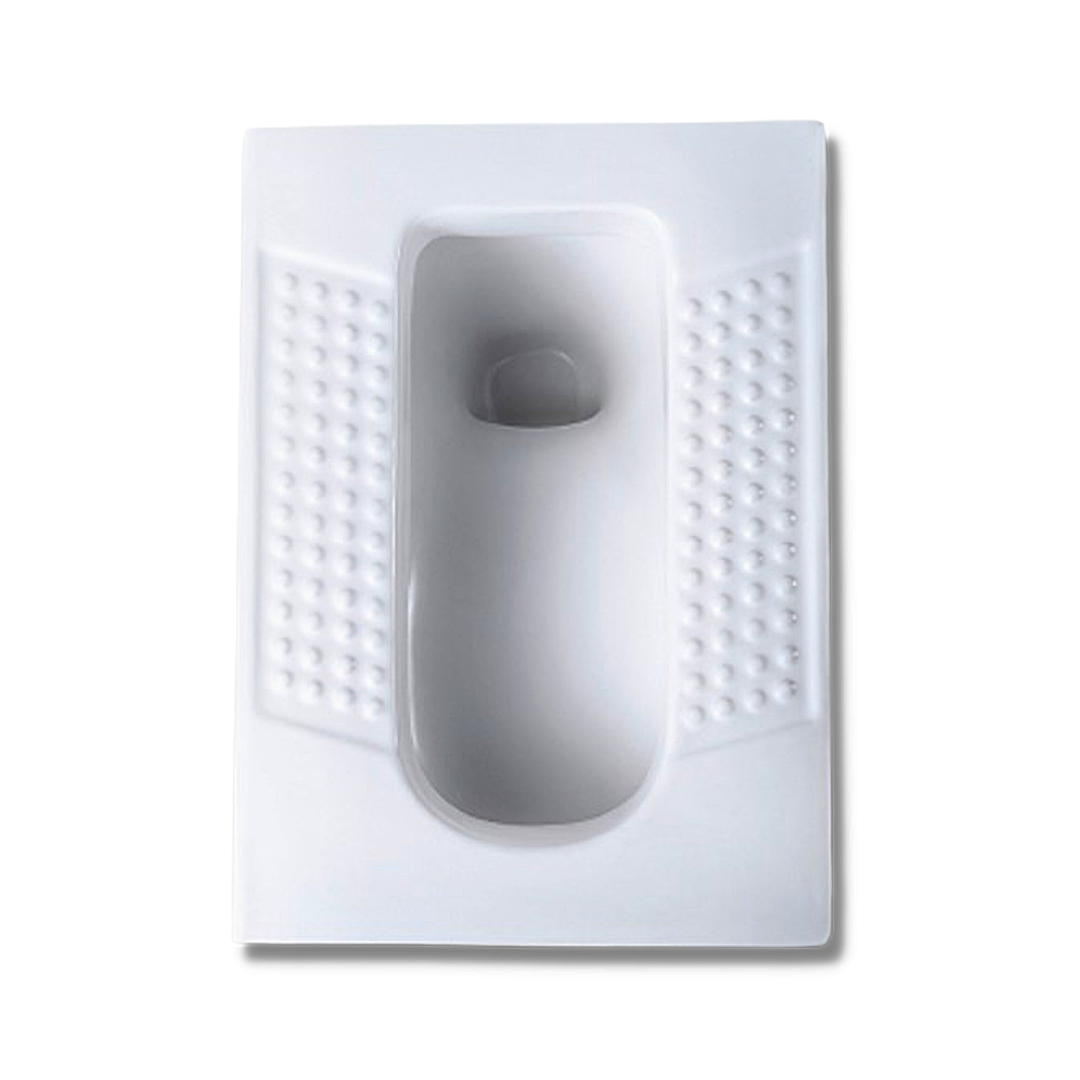 DOCASA Children Squatting Pan come with Integral Tread Plates