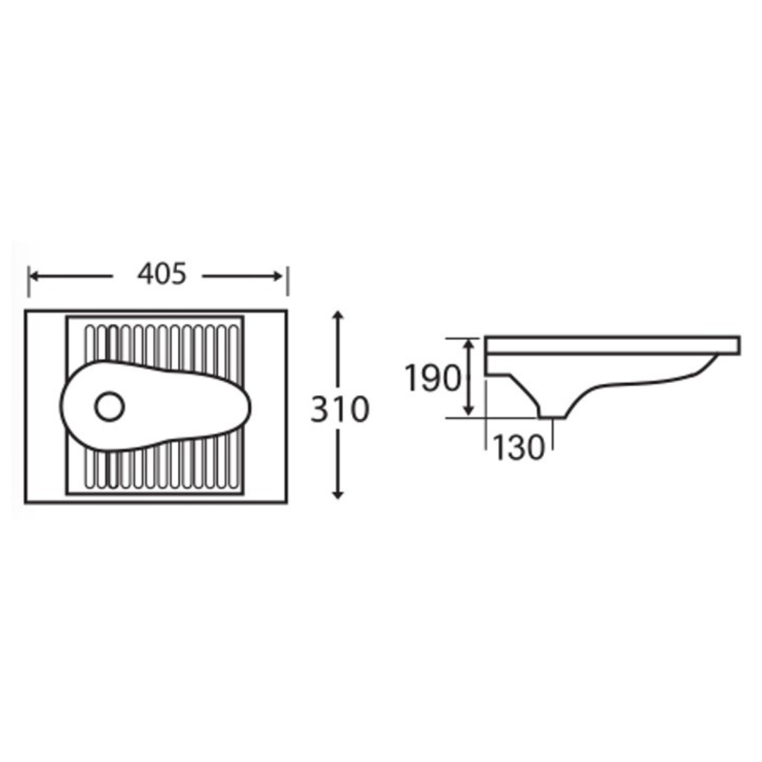 DOCASA Children Squatting Pan come with Integral Tread Plates