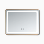 DOCASA Gold Aluminium LED Mirror - Rectangle