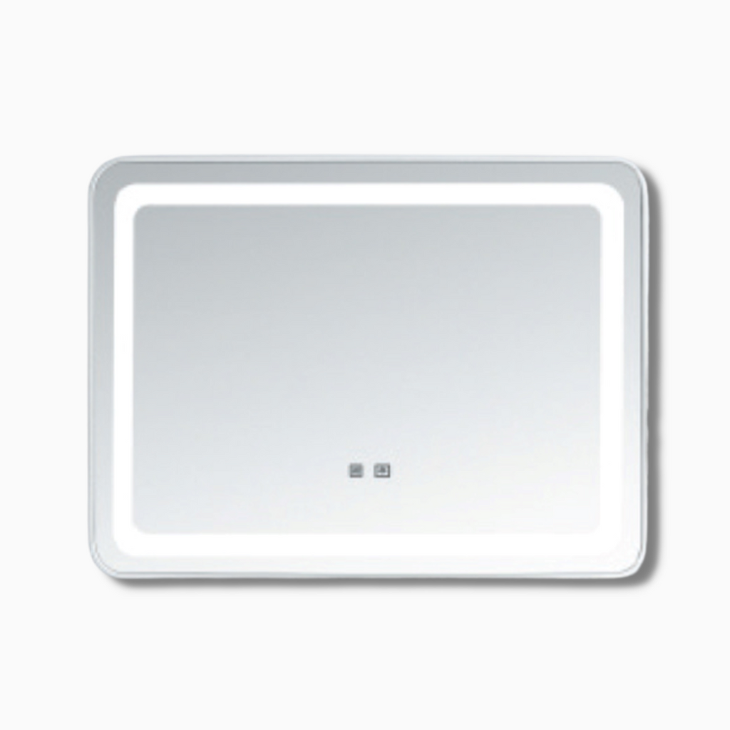 DOCASA White Aluminium LED Mirror - Rectangle