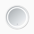 DOCASA White Aluminium LED Mirror - Round