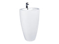 DOCASA Floor Standing Wash Basin come with single pre-punched tap hole, overflow & cap