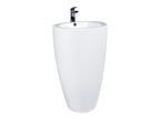 DOCASA Floor Standing Wash Basin come with single pre-punched tap hole, overflow & cap