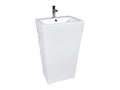 DOCASA Floor Standing Wash Basin come with single pre-punched tap hole, overflow & cap