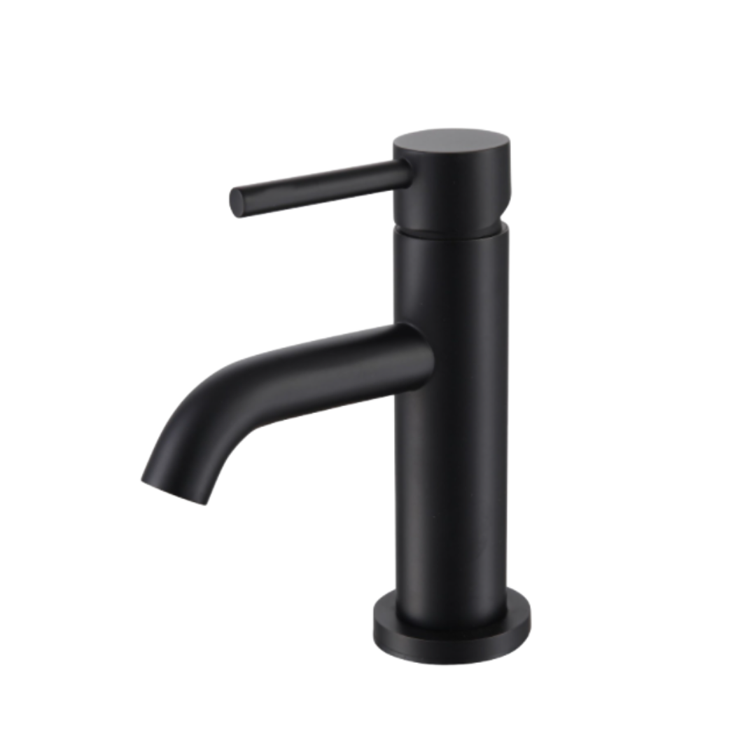 ALFRED VICTORIA 168mm Single Lever Basin Mixer Tap - Matt Black