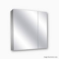 Modern 600mm Stainless Steel Mirror with 2 Tier Cabinet