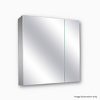 Modern 600mm Stainless Steel Mirror with 2 Tier Cabinet