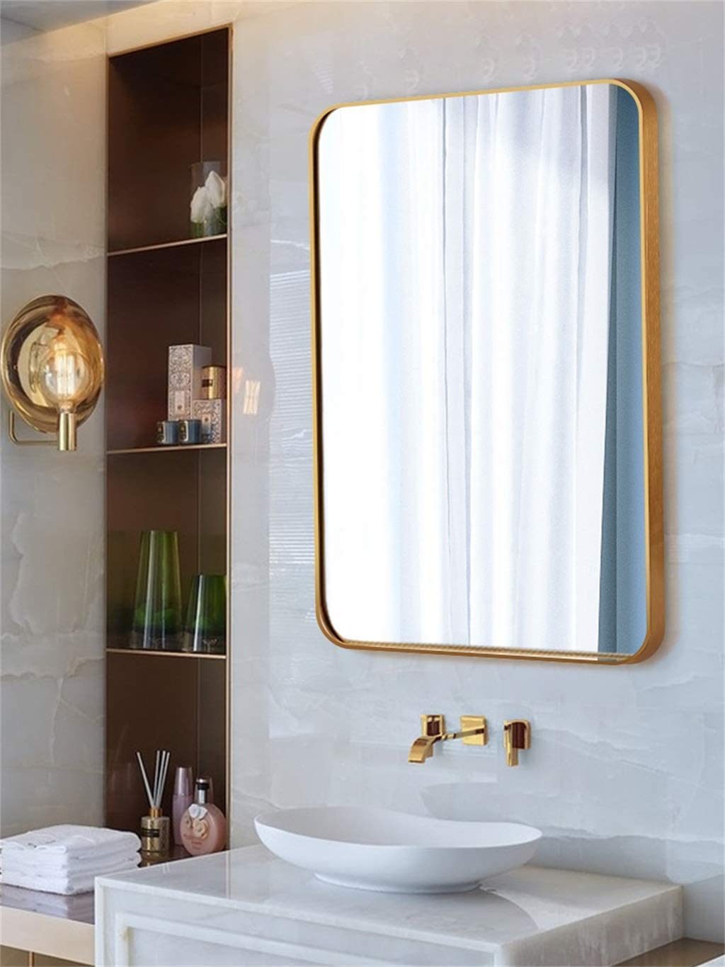 TAPI 630mm Gold Rectangle Frame Mirror