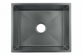 NOVA 450mm Matt Black Undermount Kitchen Sink - Single Bowl