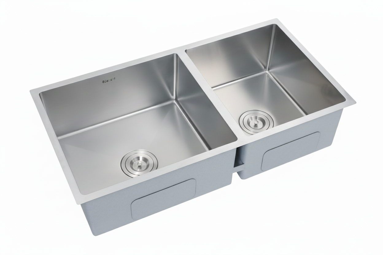 NOVA 890mm Undermount Kitchen Sink - Double Bowl