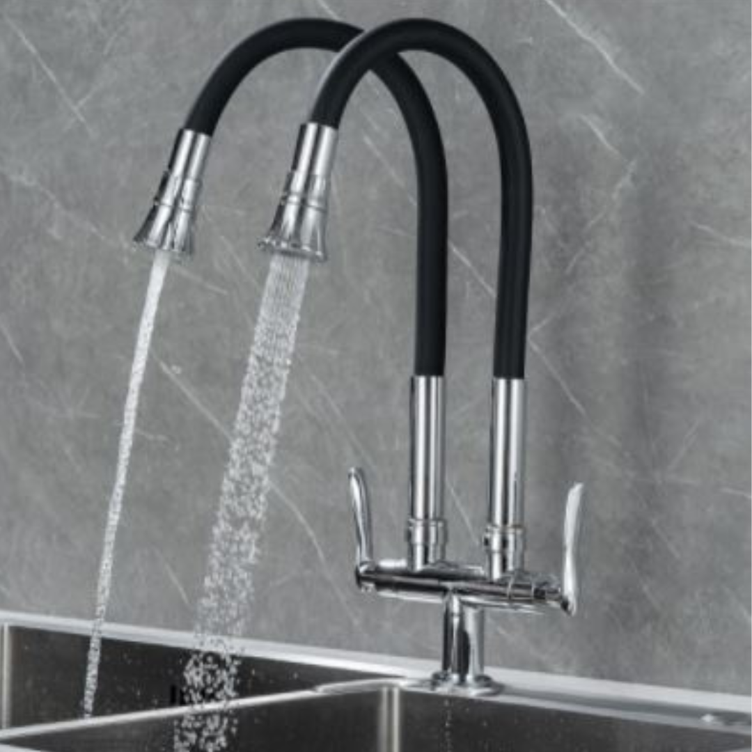 ALFRED VICTORIA Flexible Double Dual-mode Pillar Sink Cold Tap