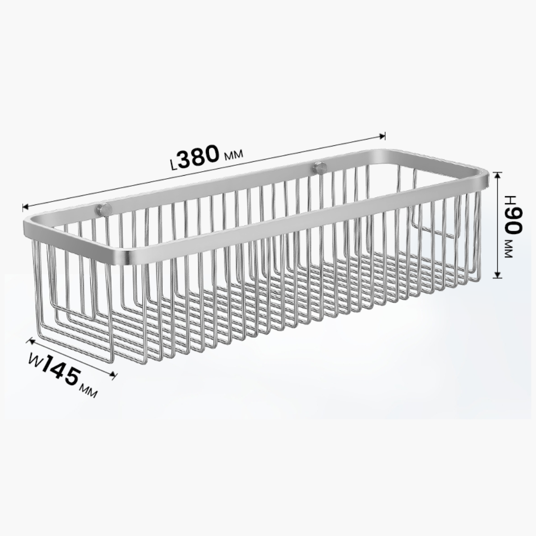 TAPI 380mm Stainless Steel Bathroom Basket