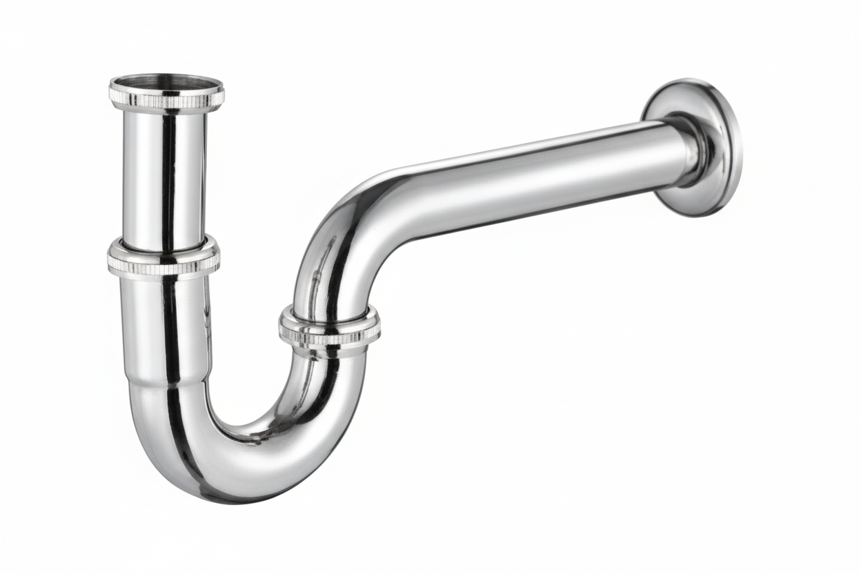 ITRON 1 1/4" Stainless Steel Basin P Bottle Trap c/w 300mm Pipe