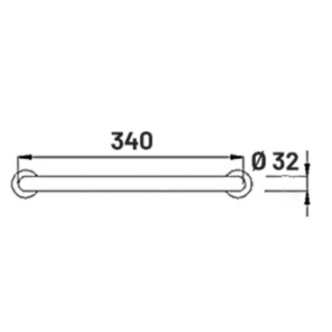 TAPI 35cm Stainless Steel Safety Grab Bar